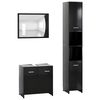 vidaXL Ensemble de meubles de salle de bain 3 pcs Noir Bois ing&eacute;nierie