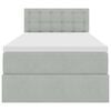vidaXL Lit de Rangement avec matelas Gris clair 90 x 200 cm Velours