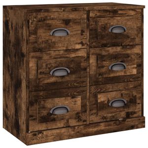 vidaXL Buffet ch&ecirc;ne fum&eacute; 70x35,5x67,5 cm bois d'ing&eacute;nierie