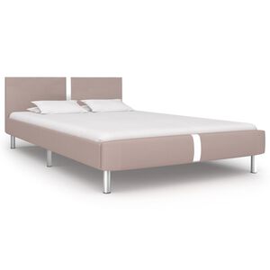vidaXL Cadre de lit sans matelas cappuccino similicuir 140x200 cm