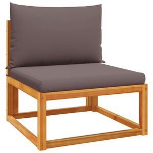 vidaXL Canap&eacute; de jardin sans accoudoirs avec coussins en bois d'acacia et corde
