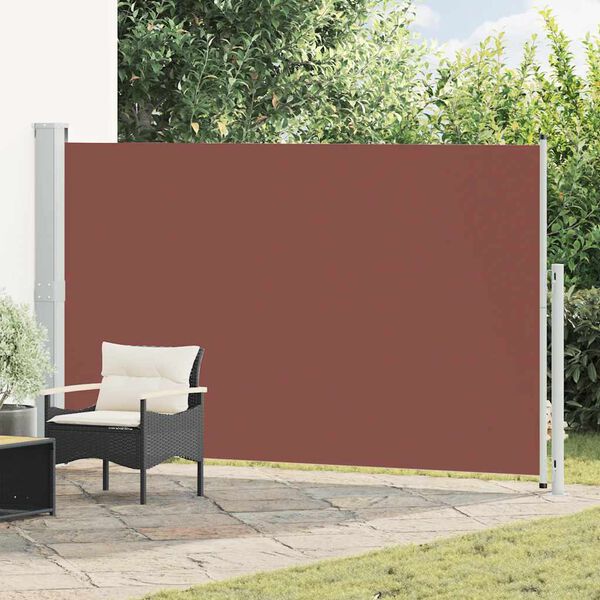 vidaXL Auvent lat&eacute;ral r&eacute;tractable de patio 180x300 cm Marron