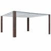 vidaXL Tonnelle avec toit R&eacute;sine tress&eacute;e 400x400x200cm Marron et cr&egrave;me