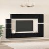 vidaXL Ensemble meuble TV 9 pcs Ch&ecirc;ne noir Bois d'ing&eacute;nierie