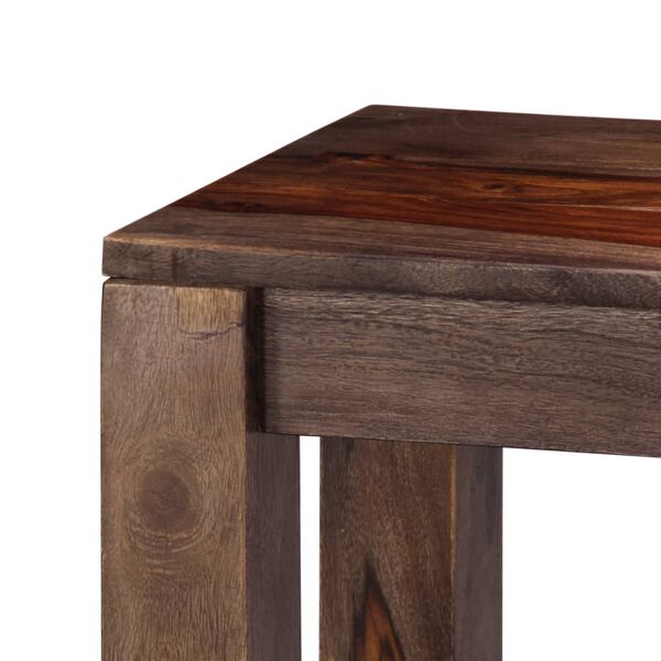 vidaXL Table console Gris 120x30x76 cm Bois de Sesham massif