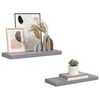 vidaXL &Eacute;tag&egrave;res murales flottantes 2 pcs Gris 60x23,5x3,8 cm MDF