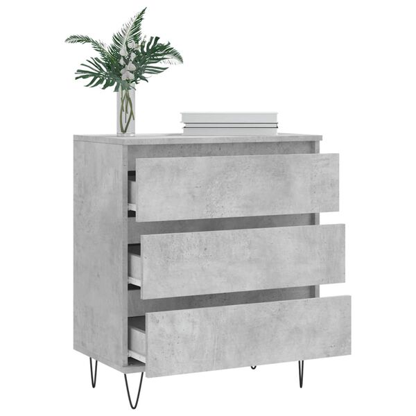 vidaXL Buffet Gris b&eacute;ton 60x35x70 cm Bois d'ing&eacute;nierie
