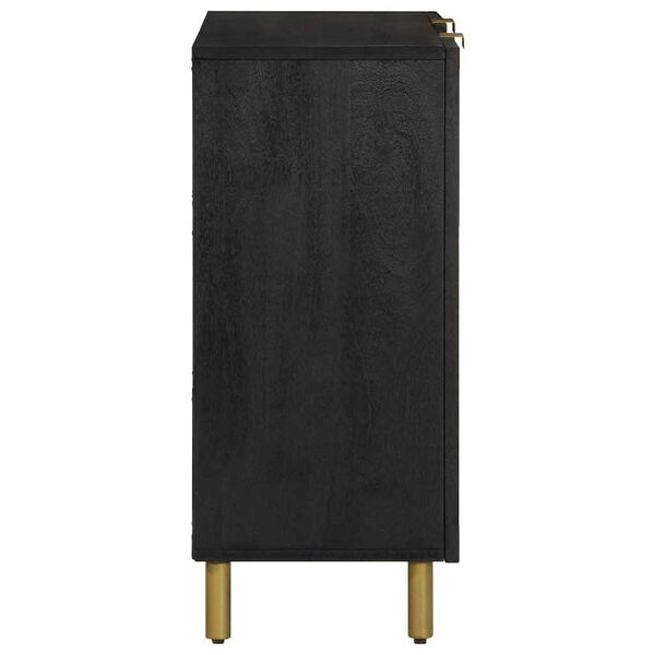 vidaXL Buffet noir 90x33x75 cm bois d'ing&eacute;nierie