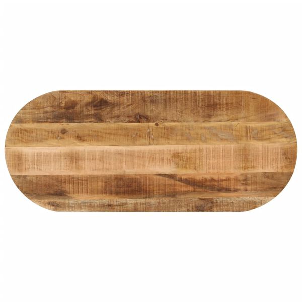 vidaXL Dessus de table 110x50x3,8cm ovale bois massif de manguier brut