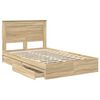 vidaXL Lit de Rangement Ch&ecirc;ne Sonoma 120 x 190 cm Bois d'ing&eacute;nierie
