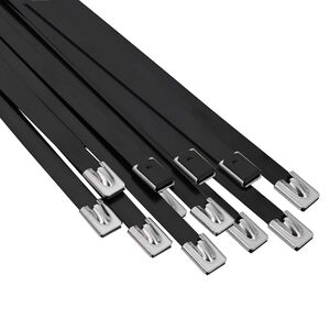 vidaXL Attache de c&acirc;ble 12 pc 7,9 x 700 mm Noir