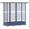 vidaXL Lit &Eacute;lev&eacute; avec Treillis et Toit Gris 164 x 40 x 121 cm PP