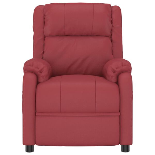 vidaXL Fauteuil de massage Rouge bordeaux Similicuir