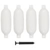vidaXL Pare-choc de bateau 4 pcs blanc 58,5x16,5 cm PVC