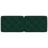 vidaXL Coussin de t&ecirc;te de lit vert fonc&eacute; 140 cm velours