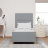 vidaXL Cadre de lit avec t&ecirc;te de lit Gris clair 100 x 200 cm tissu