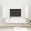 vidaXL Ensemble meuble TV Montage mural 3 pcs Blanc Bois d'ing&eacute;nierie