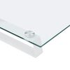 vidaXL Support de moniteur blanc 100x35x8 cm verre trempé et métal