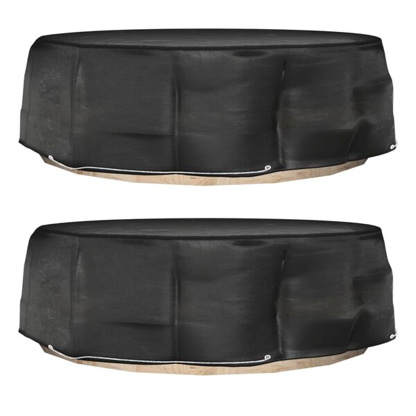 vidaXL Housses pour salon &icirc;lot 2 pcs 10 &oelig;illets &Oslash;236x67 cm rond