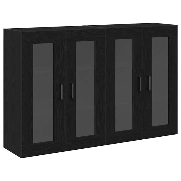 vidaXL Cabinets muraux 2 pcs Ch&ecirc;ne noir 69,5 x 34 x 90 cm