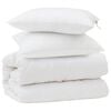 vidaXL Ensemble de Duvet avec oreiller 3 pi&egrave;ces Blanc Microfibre
