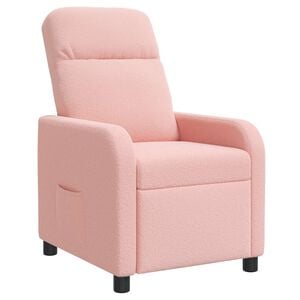 vidaXL Fauteuil inclinable Rose Boucl&eacute;
