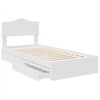 vidaXL Lit de Rangement Blanc 90 x 190 cm Bois d'ingénierie