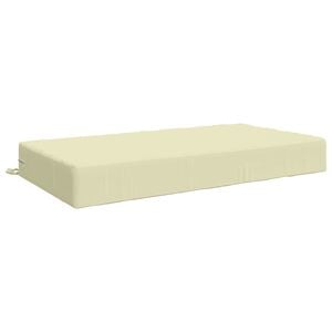 vidaXL Coussin d&rsquo;assise SOEST 100 % polyester Cr&egrave;me 120 x 80 x 15 cm