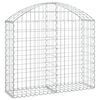 vidaXL Panier de gabions arqu&eacute; 100x30x80/100 cm Fer galvanis&eacute;