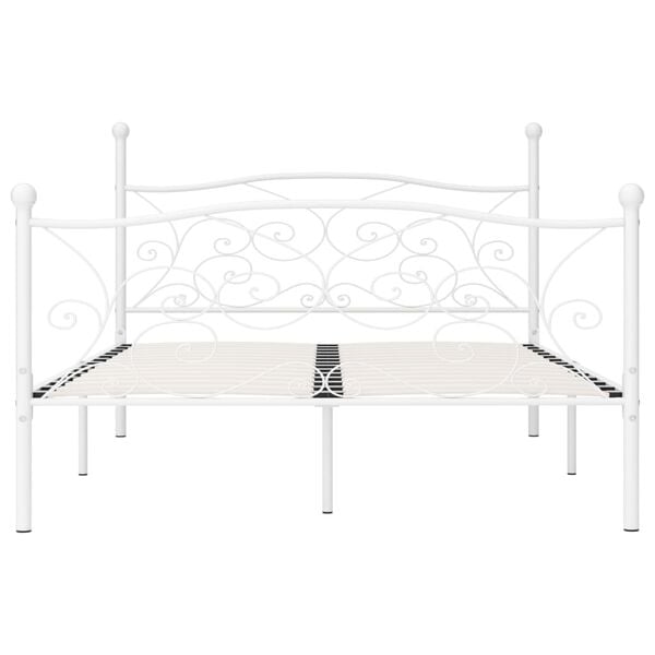 vidaXL Cadre de lit sans matelas avec sommier à lattes métal 140x200cm