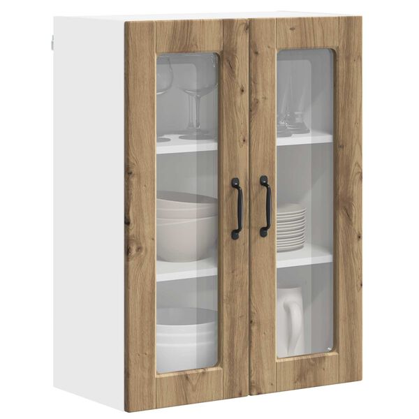 vidaXL Armoire de cuisine avec &eacute;tag&egrave;re Ch&ecirc;ne artisanal 60 x 31 x 80 cm