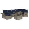 vidaXL Ensemble de canap&eacute; de jardin 8 pcs avec coussins gris r&eacute;sine tress&eacute;e