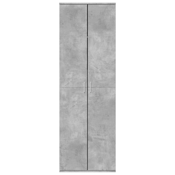 vidaXL Buffet haut gris béton 60x35x180 cm bois d'ingénierie