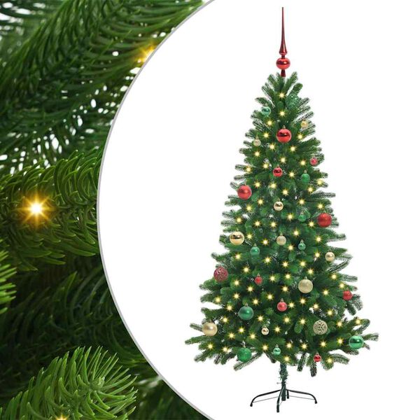 vidaXL Sapin de Noël avec 150 LED avec support Vert 150 cm PE