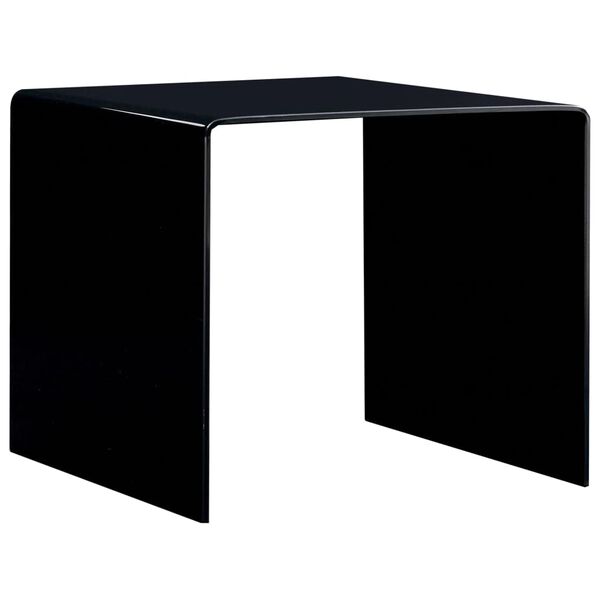 vidaXL Table basse Noir 50x50x45 cm Verre tremp&eacute;
