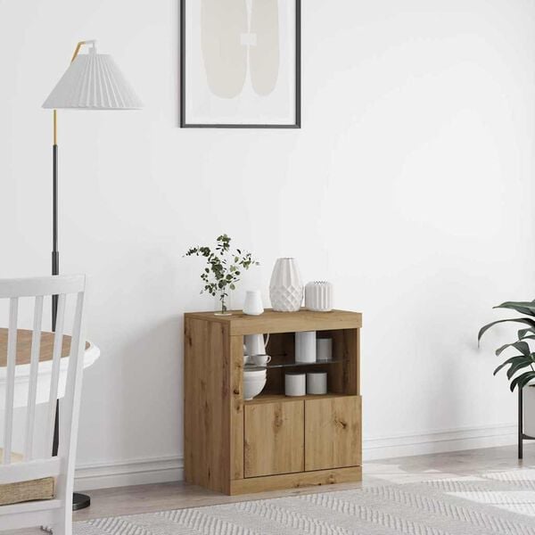 vidaXL Buffet Marron 60.5 x 37 x 67 cm Bois d'ingénierie