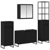 vidaXL Ensemble de mobilier de salle de bain 4 pi&egrave;ces Ch&ecirc;ne noir