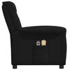 vidaXL Fauteuil &eacute;lectrique de massage Noir Tissu microfibre