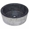 vidaXL Lavabo Noir &Oslash;40x15 cm Marbre