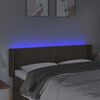 vidaXL T&ecirc;te de lit &agrave; LED Taupe 147x16x78/88 cm Tissu