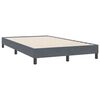 vidaXL Sommier &agrave; lattes de lit et matelas gris fonc&eacute; 120x220cm velours