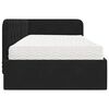 vidaXL Cadre de lit d'angle avec matelas Noir 90 x 190 cm Velours