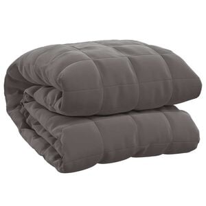vidaXL Couverture lest&eacute;e Gris 138x200 cm 10 kg Tissu