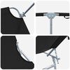 vidaXL Transat 2-personne 2 pcs Noir 58 x 188 x 77cm tissu