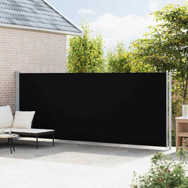 vidaXL Auvent lat&eacute;ral r&eacute;tractable de patio 180x600 cm Noir