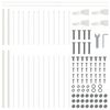 vidaXL Cl&ocirc;ture de jardin 9 pcs Blanc 15,3 x 1,5 m