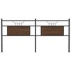 vidaXL T&ecirc;te de lit de remplacement ch&ecirc;ne marron 180 cm bois d'ing&eacute;nierie et acier