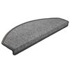 vidaXL Tapis d'escalier 30 pi&egrave;ces 65 x 24 x 4 cm Gris fonc&eacute; Demi-rond Grand