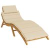 vidaXL Coussin de chaise longue beige 186x58x4 cm tissu oxford