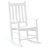 vidaXL Chaises &agrave; bascule enfants lot de 2 blanc bois peuplier massif